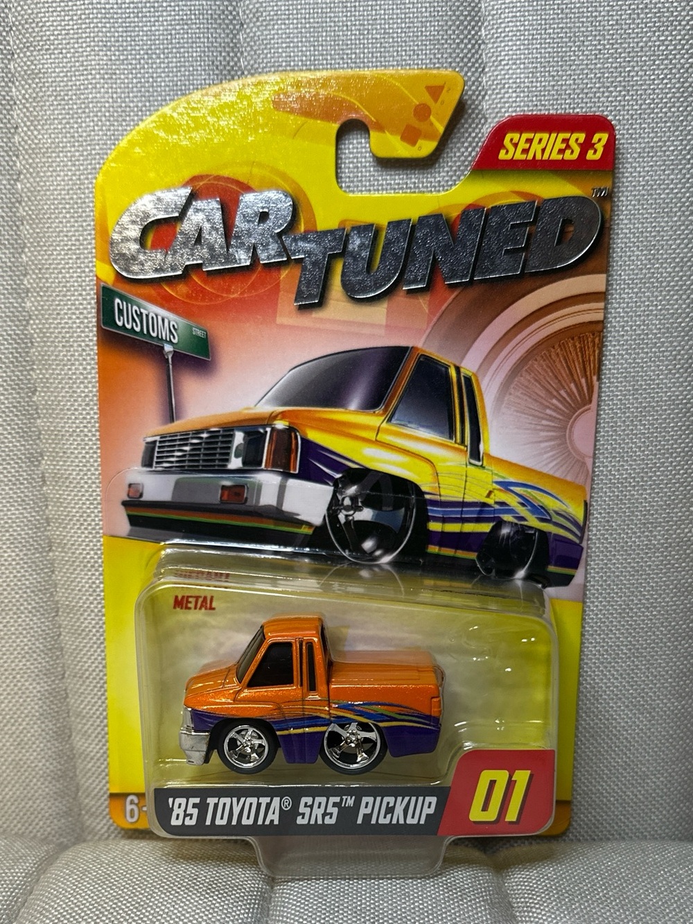 '85 Toyota SR5 Pickup Car Tuned Die-Cast Toy - Orange